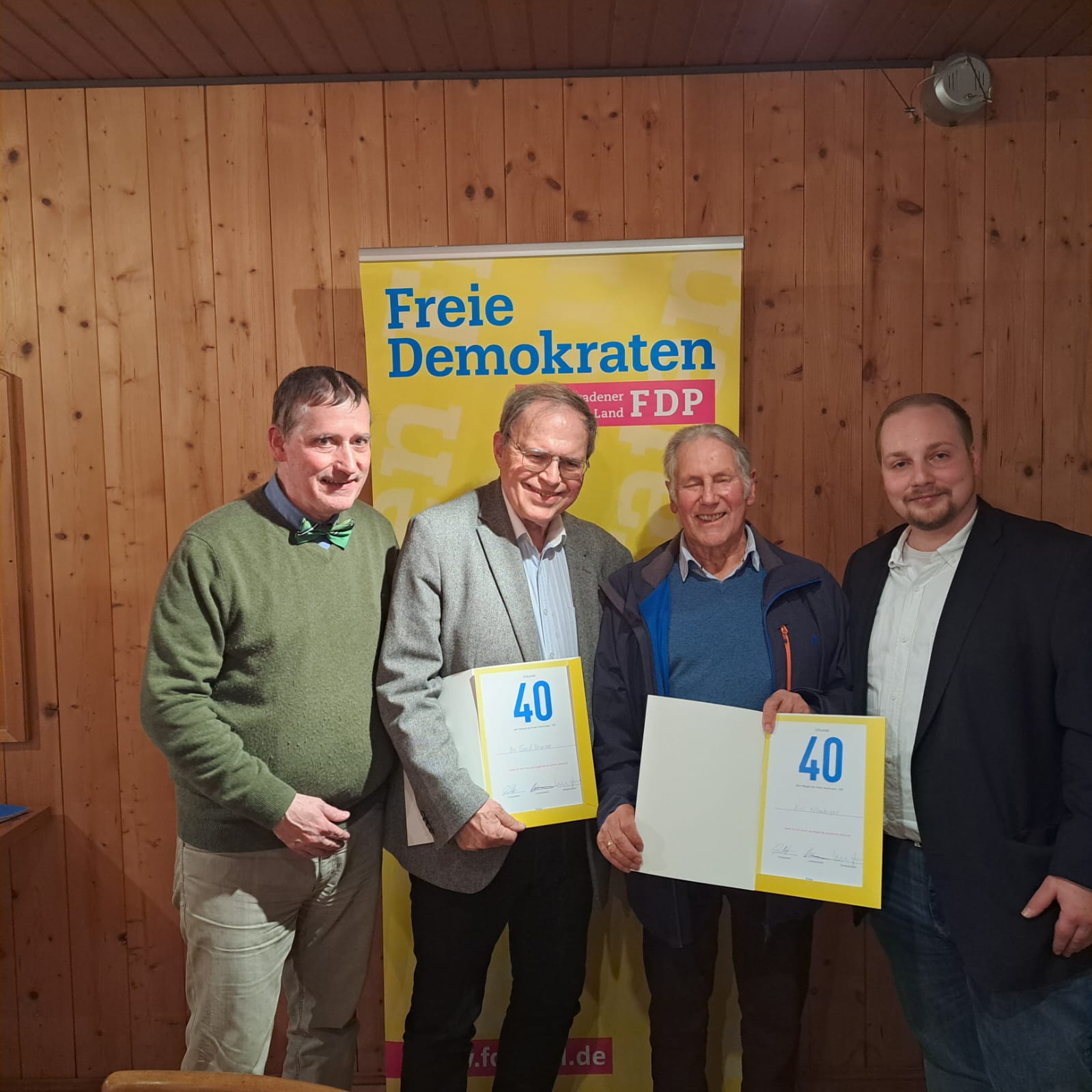 v.l.n.r.: Armin Nowak, Dr. Gerd Droesse, Karl Kaltenberger, Franz Farthofer